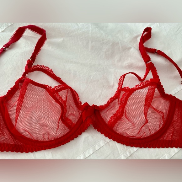 Agent Provocateur Lingerie Red Lace Bra - Picture 7 of 10
